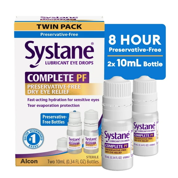Systane Complete Lubricant Eye Drops 10ml, Twin Pack
