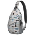 thumbnail image 1 of Funny Nautical Shark and Marine Life Cartoon Pattern Lightweight Travel Sling Backpack Durable Multipurpose Crossbody Bag for Hiking Beach and Daily Use, 1 of 6