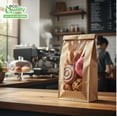 thumbnail image 5 of Bakery Bag with Window For Cookies or Pastries - 8.7 x 4.7 x 2 inches Brown Kraft Paper Bags - Pastry Bags - Bagel Bags - Sandwich Bags - Trail Mix Bags (200), 5 of 8