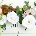 thumbnail image 4 of BalsaCircle 6 feet White Garland Silk Rose Flowers Leaves Wedding Party Bouquets, 4 of 8