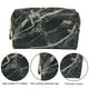 thumbnail image 3 of Bolsa de maquillaje portátil de viaje pequeña con cremallera Bolsas de cosméticos Jaspeado negro, 3 of 6