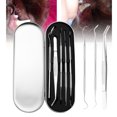 thumbnail image 4 of Flmtop 5/6Pcs/Set Stainless Steel Dog Dental Dentist Prepared Tool Tooth Care Probe Kit, 4 of 9