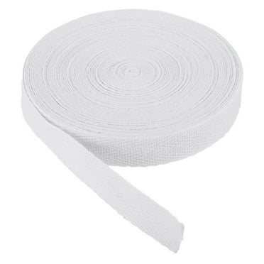 Cotton Twill Tape 5/8" 10 Yards Cotton Ribbon Bias Binding Tape Herringbone Webbing Trim for Sewing Beige White