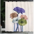 thumbnail image 3 of Ambesonne Gerber Daisy Shower Curtain, Spring Print Flowers, 69"Wx84"L, Pale Caramel, 3 of 4