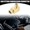 thumbnail image 2 of Unique Bargains 1 Pc M8x1 Universal 90 Degree Elbow Brass Fitting Compression - Car Fit 6mm - Brass Gold Tone, 2 of 6