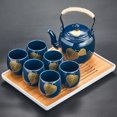 thumbnail image 1 of Black Glaze Large Capacity Tea Set Simple Ceramic Handle Pot Tea Cup Set Home Office Gift Giving, 1 of 6