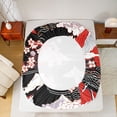 thumbnail image 5 of Homewish Cartoon Crane Animal Bed Sheets, Japanese Cherry Blossoms King Sheets, Tokyo Cloud Sun Sheet Set, Breathable Home Decor, 4pcs, 5 of 7