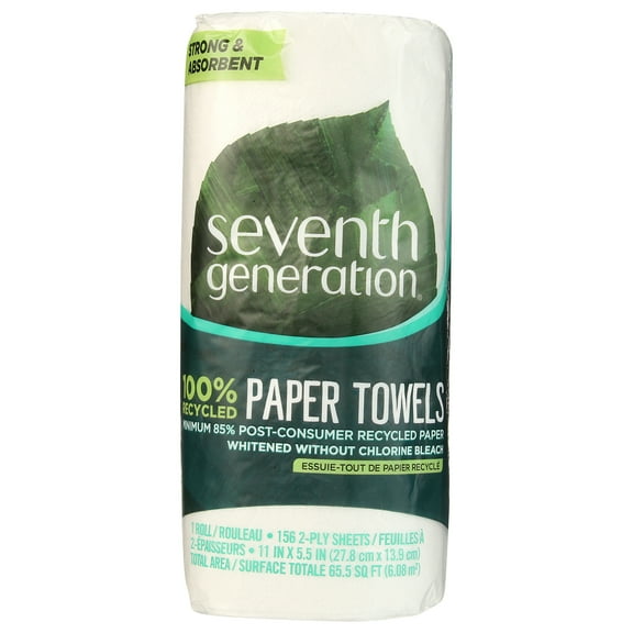Pack of 24, Seventh Generation 100% Recycled Paper Towels, 1 ea