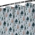 thumbnail image 3 of Light Blue Christmas Tree Pattern Shower Curtain 36"x72" ,Bathroom Decorative Shower Curtains Set with 12 Hooks,Modern Waterproof Washable Shower Curtain, 3 of 6