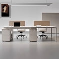 thumbnail image 4 of Ergonomic Reception Office Desk Computer Corner Work Storage Office Desk Luxury Study Teenage Mesa Escritorio House Furniture My Lux Decor Round, 4 of 10