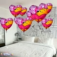 thumbnail image 4 of PMU Valentine’s Day Heart Shaped Balloon Pooh Hugs and Kisses 18 Inch Mylar-Foil Balloon Valentine's Day, Proposal, Special Events, Photo Props Party Decoration Accessories (10/Pkg) Pkg/1, 4 of 6
