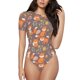 thumbnail image 1 of Balery Cute Little Fox Body de cuello redondo de manga corta para mujer Tops de manga corta Tops básicos-X-Large, 1 of 7