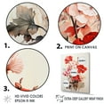 thumbnail image 3 of Designart "White And Red Geraniums In Minimalism I" Geraniums Floater Framed Wall Art Prints, 3 of 5