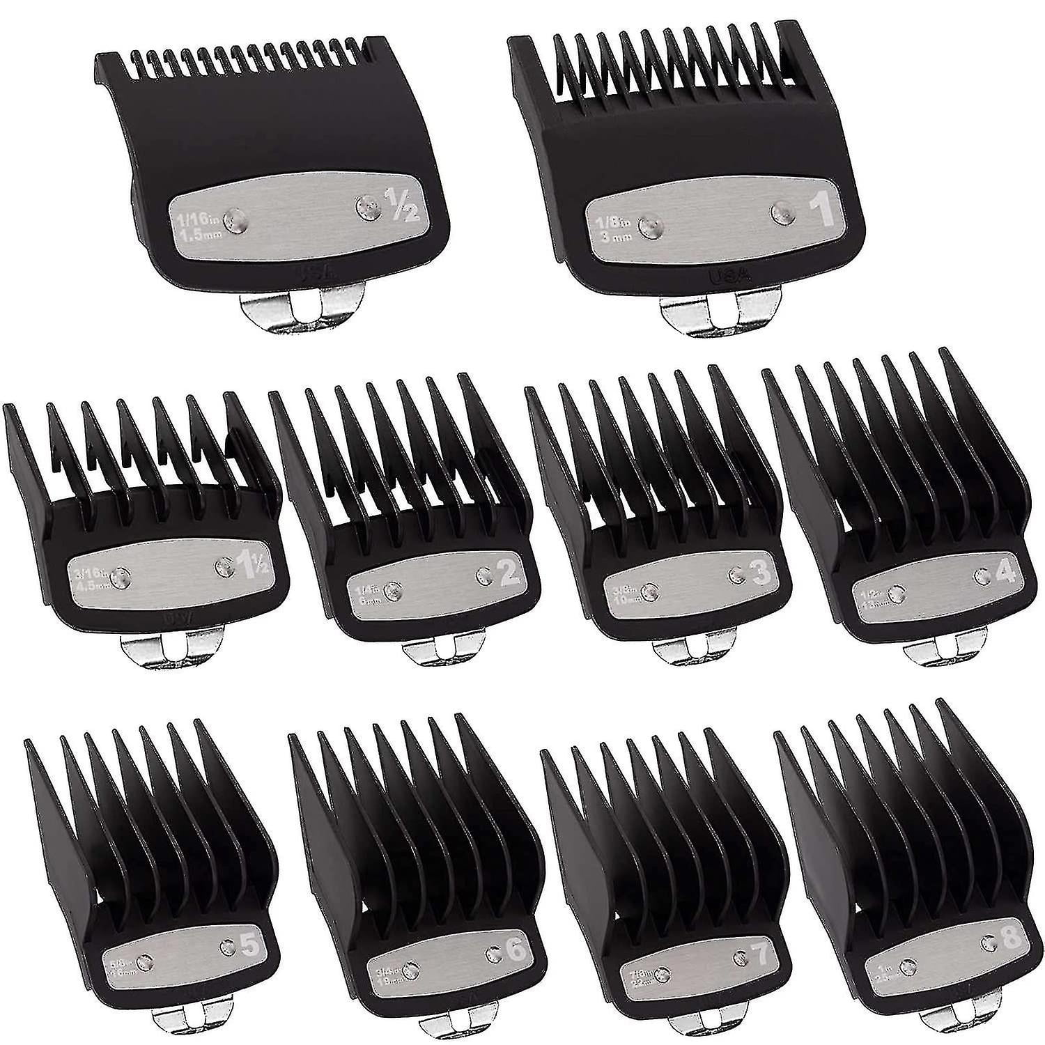 Clipper Guards Cutting Guides For Wahl Clipper With Metal Clip(pack Of 10)  | Walmart Canada