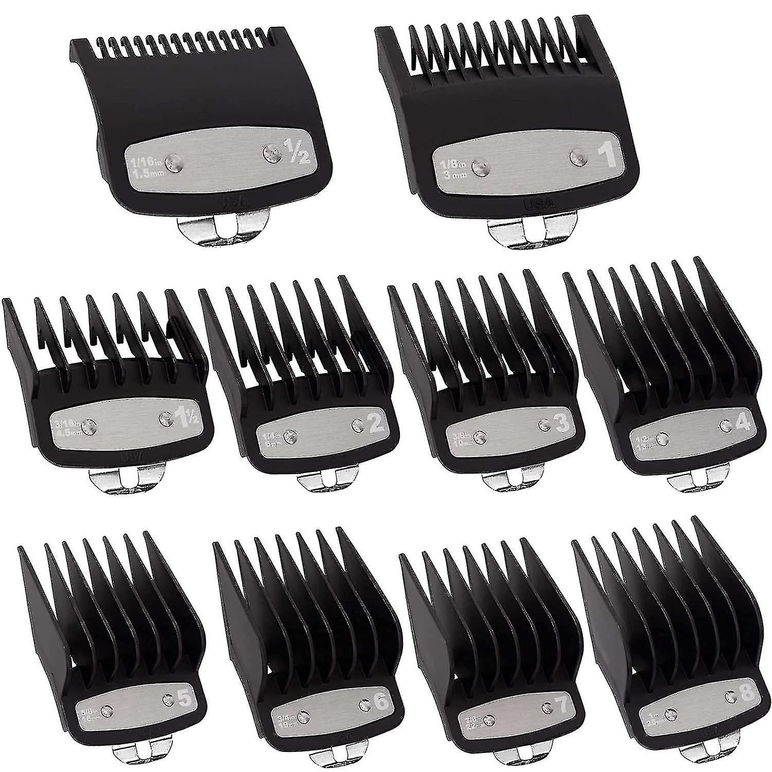 Clipper Guards Cutting Guides For Wahl Clipper With Metal Clip(pack Of 10) | Walmart Canada Clipper Guards Cutting Guides For Wahl Clipper With Metal Clip(pack Of 10) | Walmart Canada