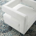 thumbnail image 7 of Booth Performance Velvet Swivel Armchair White, 7 of 7