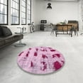 thumbnail image 4 of Ahgly Company Machine Washable Indoor Rectangle Abstract Pink Cupcake Pink Area Rugs, 5' x 8', 4 of 7