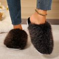 thumbnail image 4 of Achuyrbd Womens Fluffy House Slippers Plush Closed Toe Slip On Cozy Warm Indoor, 4 of 9