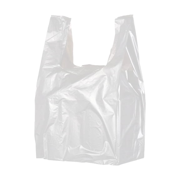 PUREVACY White T-Shirt Bags 11.5 x 6.5 x 21 Inch. Pack of 1000 Plastic Bags with Handles. 0.65 Mil Plastic Shopping Bags for Groceries. Tear-Proof Plastic Grocery Bags with Handles for Small Business
