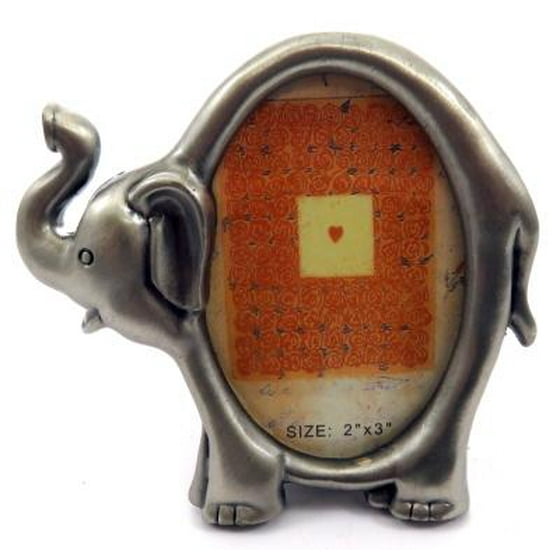 Pewter Picture Frame Shaped As An Elephant Pf42 Com