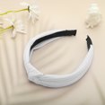 thumbnail image 6 of Unique Bargains Textured Cotton Knot Headband Soft Hairband for Women 1.3 Inch Height White, 6 of 7