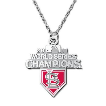 MLB - St. Louis Cardinals 2011 World Series Championship Sterling Silver Pendant with Enamel