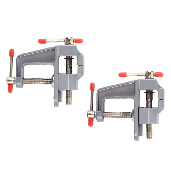 Mini Clamps Mini Flat Table Vise Milling Vise 2pcs Silver