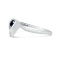 thumbnail image 4 of 14k White Gold Round Sapphire Heart Ring, 4 of 6