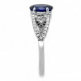 thumbnail image 4 of Luxe Jewelry Designs Women's Stainless Steel Engagement Ring with Synthetic Spinel London Blue -, 4 of 4