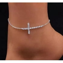 2 CT Round Cut Lab-Created Diamond Women's Anklet 14K White Gold Plated Sterling Silver