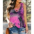 thumbnail image 4 of CASSIE LIZ Women's Plus Size Tank Tops V Neck Sleeveless Camisole Casual Shirts Loose Fit Tee Spring Summer Tunics Tie Dye/ Solid/ Floral ( XL-5XL ), 4 of 4
