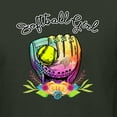 thumbnail image 3 of Wild Bobby, Colorful Softball Girl, Sports, Women Graphic Tee, Forest Green, 3X-Large, 3 of 5