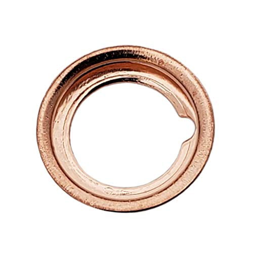 I.D: 11mm / O.D: 17.2mm M12 Copper Crush Washer Oil Drain Plug Gasket Aftermarket part Fits in Place of 097-134 11026-01M02 & More 50 Pack Buy Auto Supply # BAS03561