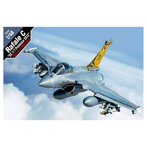 Academy 1/48 French Air Force Rafal C 1st Combat Squadron Provence 2012 Plastic Model 12346