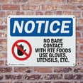 thumbnail image 4 of (2 Pack) No Bare Contact With Rte Foods OSHA Notice Sign 24 Inch X 18 Inch Indoor / Outdoor Rust-Free Aluminum Metal Signs for Workplace, Workshop, and Construction Site, Made in the, 4 of 8