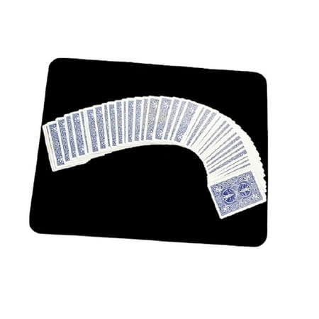 MilesMagic Magician Close Up Card Mat for Performance on Playing Cards, Poker, Gimmick Routines and Coin Magic Tricks, Black