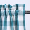 thumbnail image 2 of Haperlare Kitchen Curtains 30 inch Long Buffalo Plaid Checkered Cafe Curtains Light Filtering Half Window Curtains for Living Room, Teal White, 2 Panels, 2 of 8