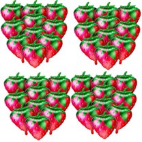 40Pcs Strawberry Balloons Sweet Foil Mylar for Girls Themed Birthday Party Decorations