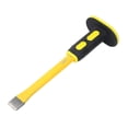 thumbnail image 2 of davian Masonry Chisel Stone Tool Brick Chisel Flat Chisel Concrete Mortar Carbon Steel Heavy Duty Hand Guard Comfortable Grip Suitable for Construction Sites Home Renovation 12 inch, 2 of 8