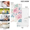 thumbnail image 3 of GZHJMY Pink Rose Flower Floral Cotton Towels Set 2 Pcs Absorbent Hand Towel Face Towels Kitchen Towels Bath Towels for Bathroom Laundry Room Kitchen 16 x 28 Inches, 3 of 7