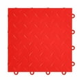FlooringInc Nitro Garage Floor Tiles, Diamond Pattern, Interlocking, Victory Red, 12"x12", 52