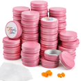 thumbnail image 1 of Foraineam - Paquete de 48 latas redondas de aluminio de 2 oz con tapa de rosca - Recipientes rosados ??para muestras de cosm&#2013265929ticos - Latas vac&#2013265933as de, 1 of 6