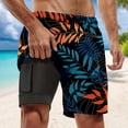 thumbnail image 2 of Board Shorts Male Swim Trunks With Lined Short Bathing Suits 5 Inch Inseam Liner Beach Shorts Black S, 2 of 4