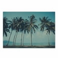 thumbnail image 1 of Palm Cutting Board, Retro Inspired Photo with Trees in Front of Sea and Summer Sky Tropical Shore, Decorative Tempered Glass Cutting and Serving Board, in 3 Sizes, by Ambesonne, 1 of 2