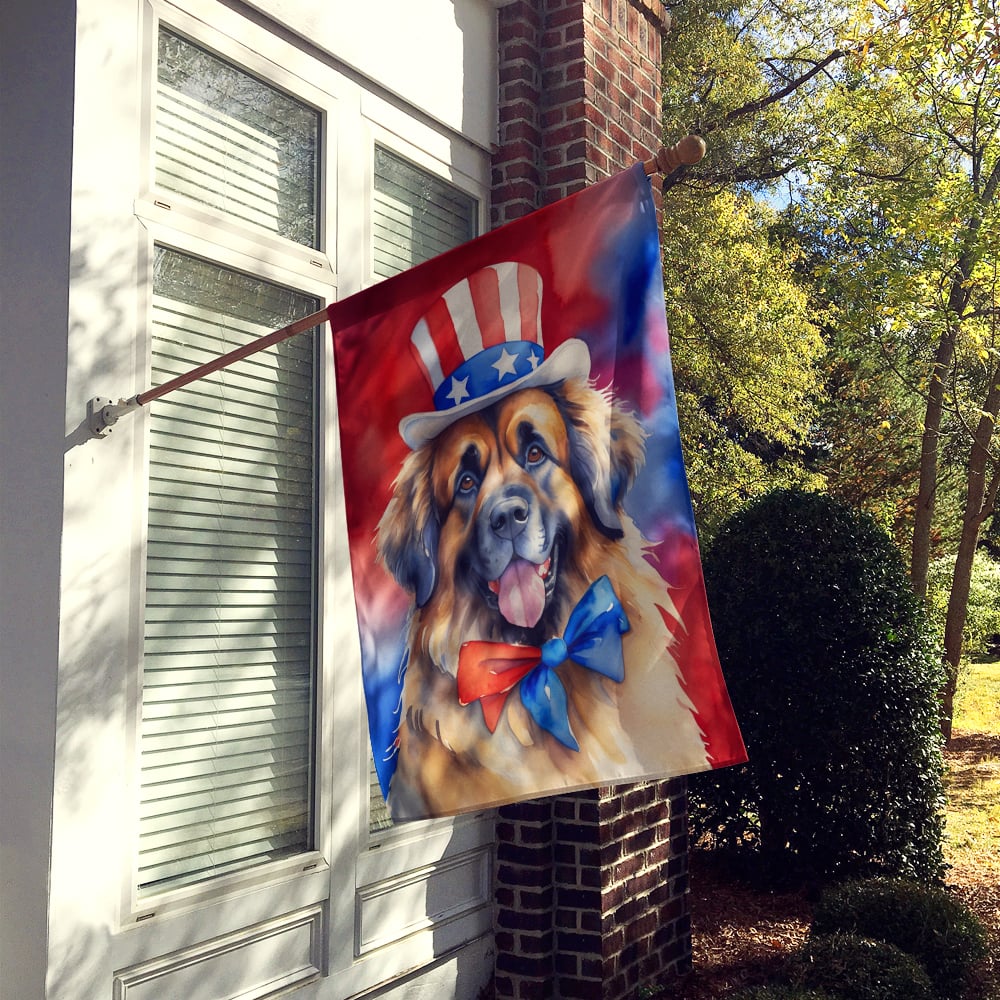 Leonberger Patriotic American House Flag 28 in x 40 in