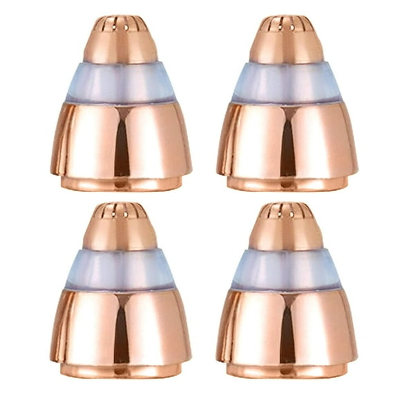 4pcs Eyebrow Hair Remover Replacement Heads for Women Eyebrow Trimmer Perfect and Smooth, Rose Gold