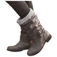 thumbnail image 7 of Winter Savings Clearance! SuoKom Boots for Women, Plus Size Winter New Woolen Yarn Snow Boots Back Strap Boots, Shoes Boots for Women Girls Gifts on Clearance, 7 of 7