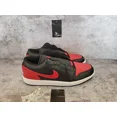 thumbnail image 1 of N I-K-E A i r-Jor-dan 1 Low Shoes Bred Twist Black Red White 553558-067 Men's 9.5 NEW, 1 of 6