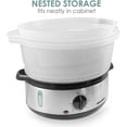 thumbnail image 5 of 9.5 Quart Electric Food Steamer with  3-Tier Stackable Trays, Auto Shut-off Timer, Stainless Steel, 5 of 8
