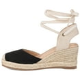 thumbnail image 3 of Journee Womens Monte Wedge Heel Espadrille Sandals, Widths Available, 3 of 10